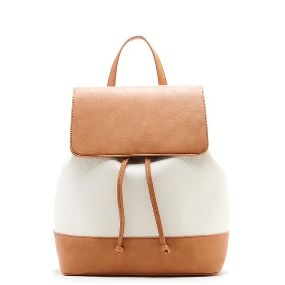 Sole Society Handbags - Sole Society Two-Toned Leather Backpack